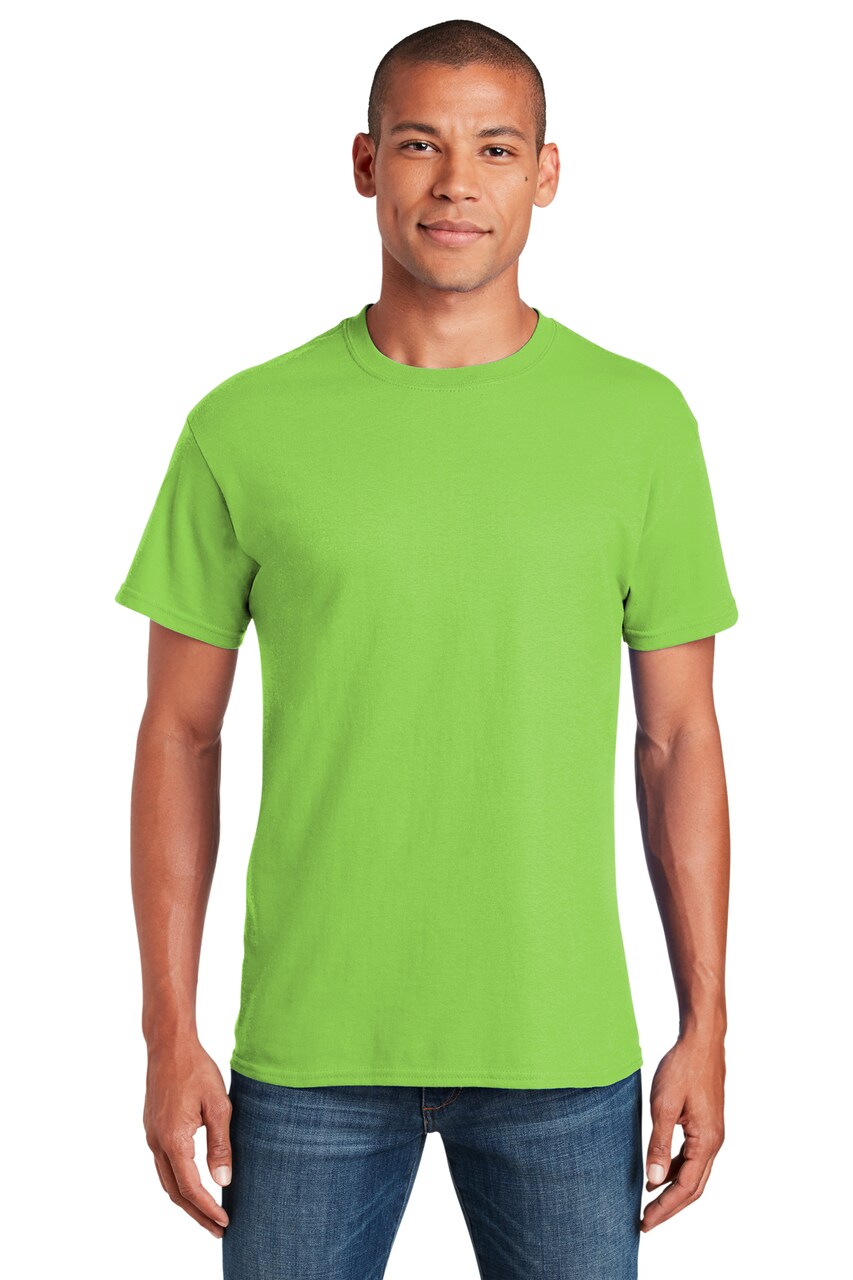 Gildan® Crewneck Heavy Cotton Short Sleeve T-Shirt 5.3 oz 100% Cotton Classic Fit Everyday Blank Tee for Custom Printing